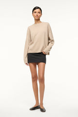 SERRANO CASHMERE RELAXED CREW | STONE