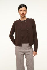 MIDNIGHT CASHMERE CARDIGAN | DARK CHOCOLATE