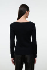 NATASHA CASHMERE SWEATER | BLACK