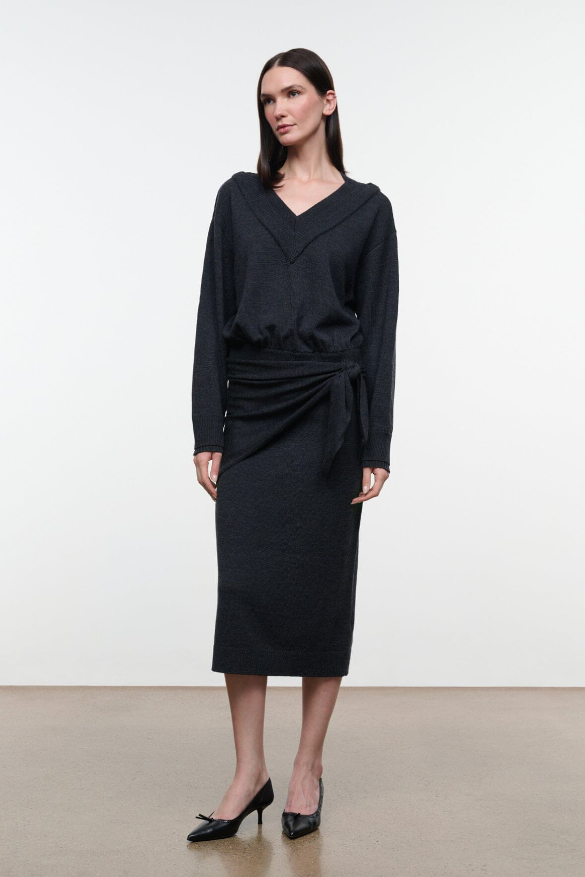 NORMAN SWEATER DRESS | SMOKE