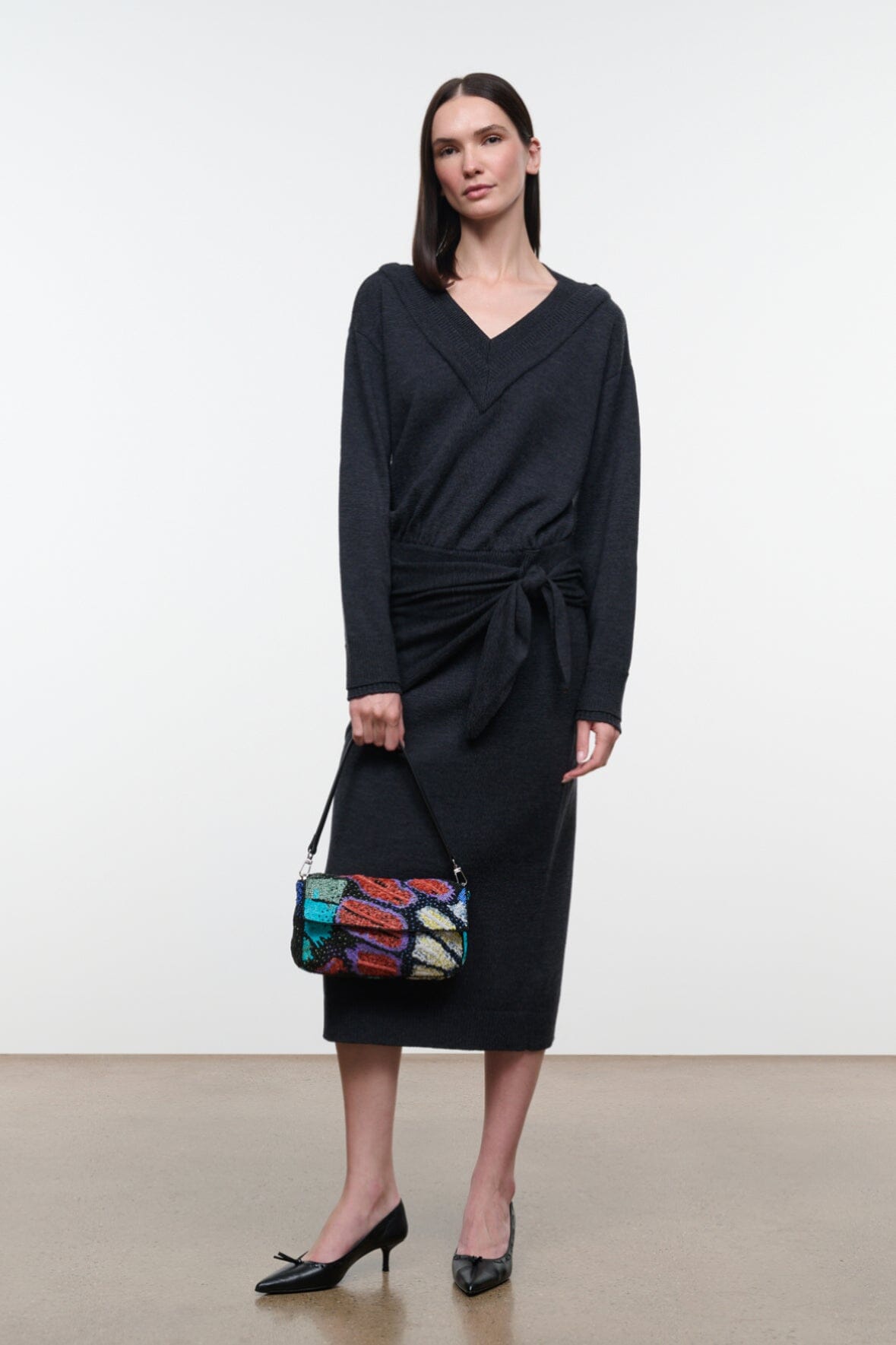 NORMAN SWEATER DRESS | SMOKE