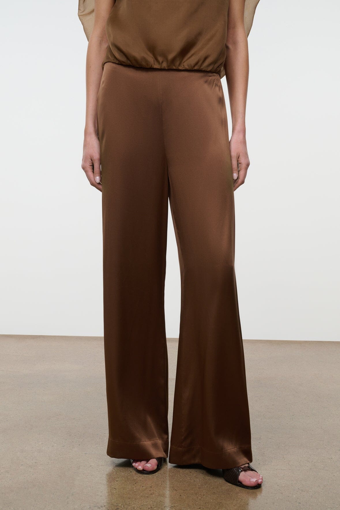STROLL SILK PANT | CIGAR