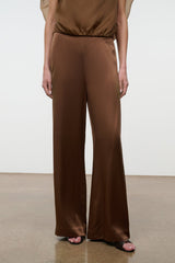 STROLL SILK PANT | CIGAR