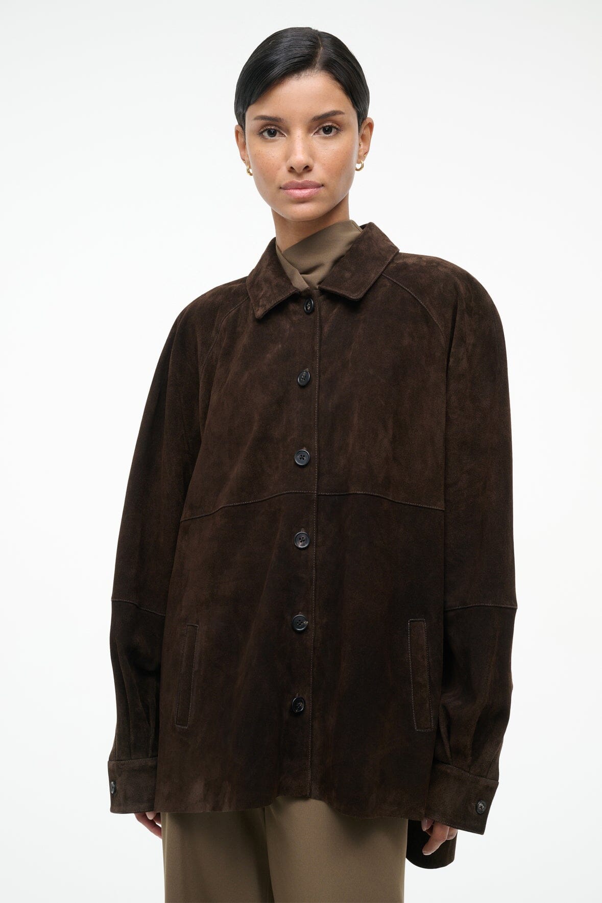 JOSETTE SUEDE SHIRT | ESPRESSO