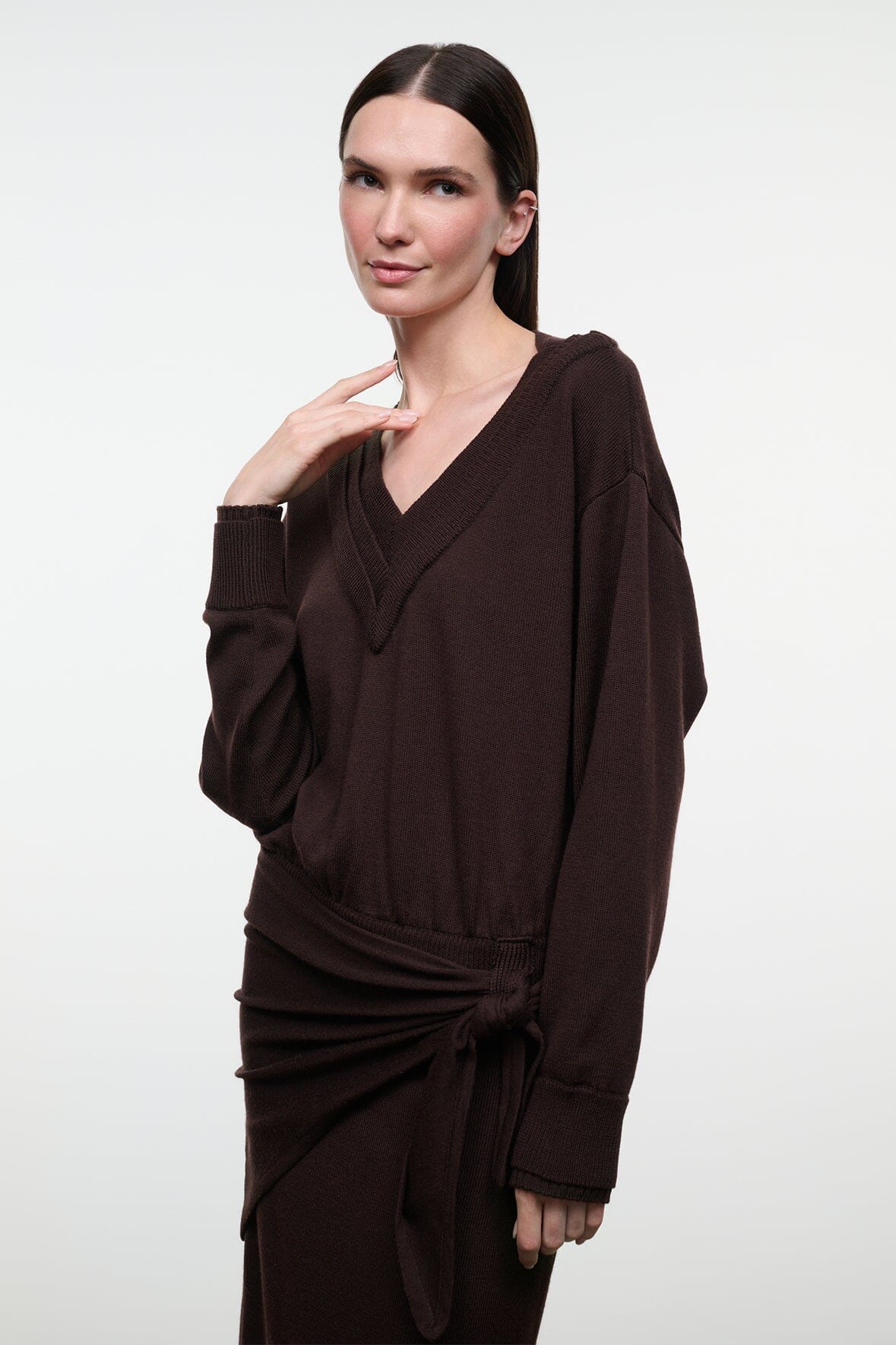 NORMAN SWEATER DRESS | DARK OAK