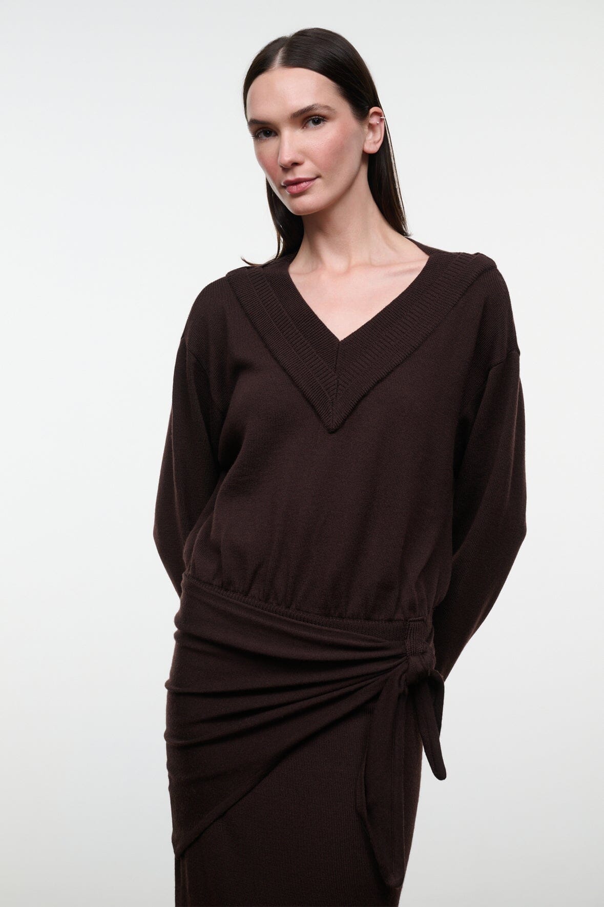 NORMAN SWEATER DRESS | DARK OAK