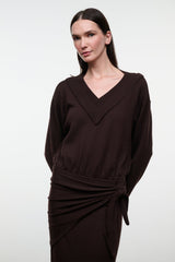 NORMAN SWEATER DRESS | DARK OAK