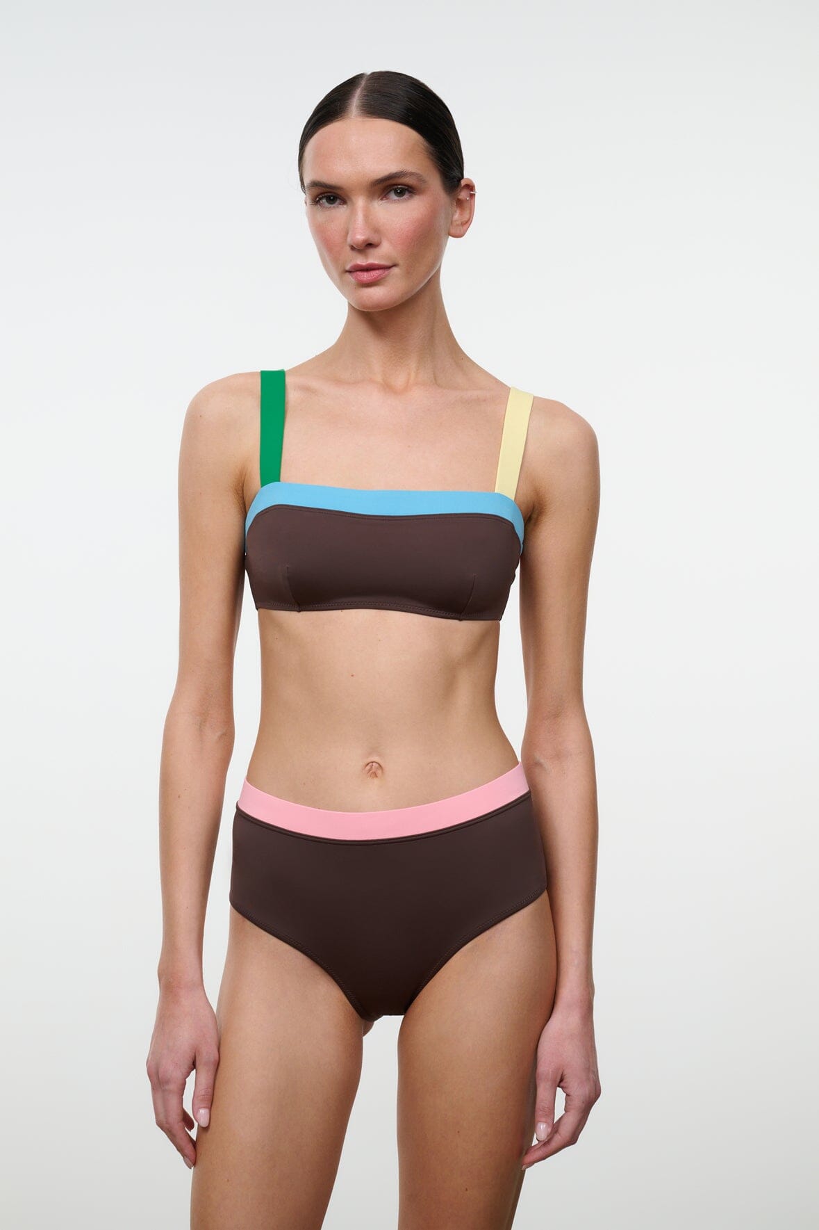 LIV BIKINI TOP | DARK CHOCOLATE MULTI