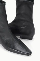 WALLY SOCK FLAT ANKLE BOOT | BLACK
